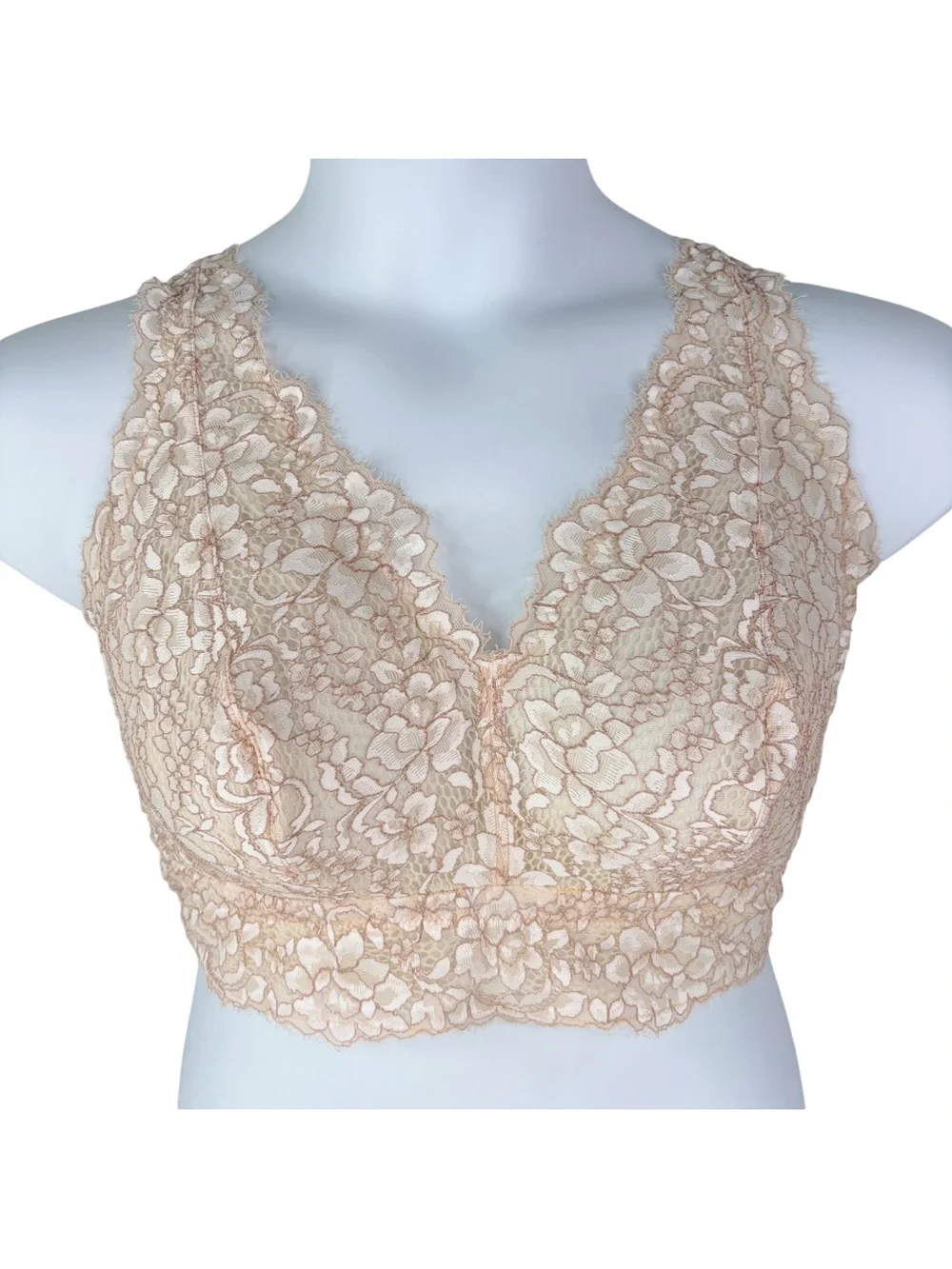 Cosabella Pret-a-Porter Curvy Longline Bralette sz XL * Rose & Cream Wireless